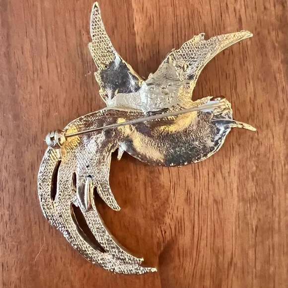 Vintage Enamel Bird Brooch - Picture 5 of 6